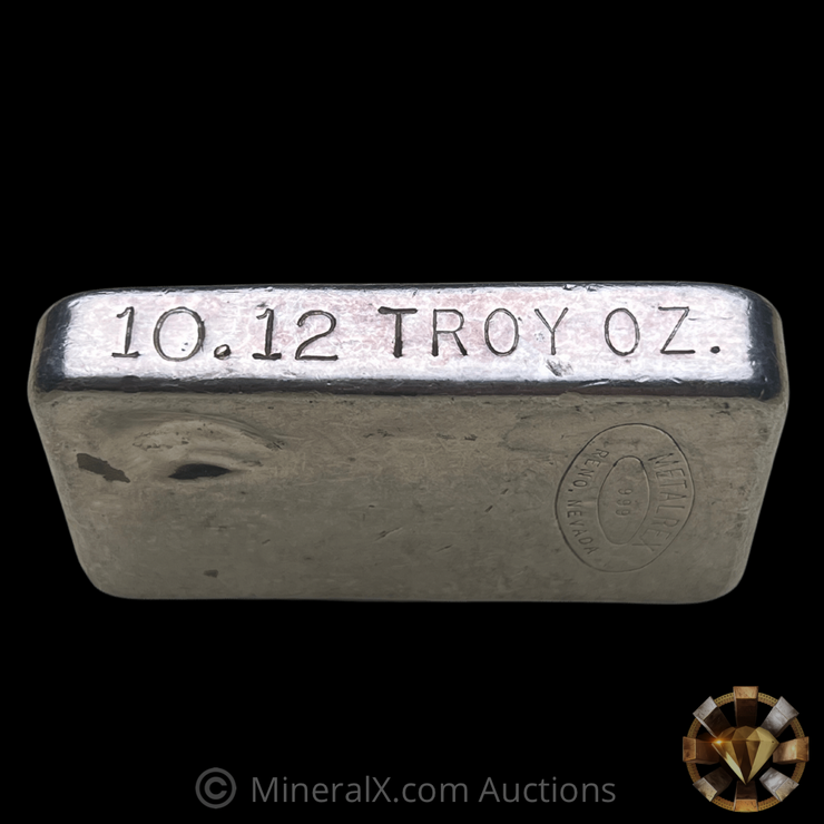 MetalRex 10.12oz Vintage Poured Silver Bar