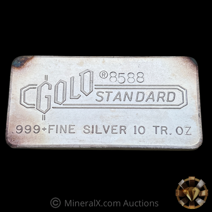 Engelhard Gold Standard 10oz Vintage Silver Bar