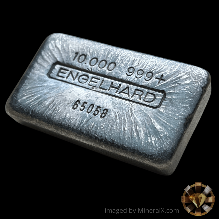 Engelhard 10oz Vintage Poured Silver Bar