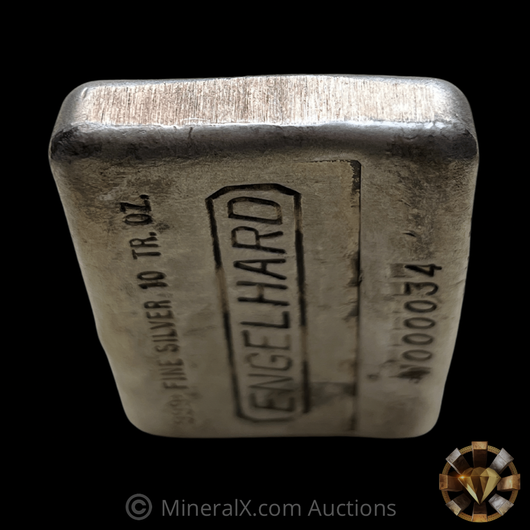 Extremely Low Serial Engelhard W Series 10oz Vintage Poured Silver