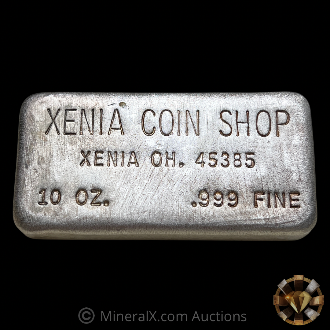 Xenia Coin Shop Vintage Silver Bar MineralX