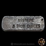 Omega M & B Mining “Mine Your Business In Business Week” 3oz Vintage Poured Silver Bar