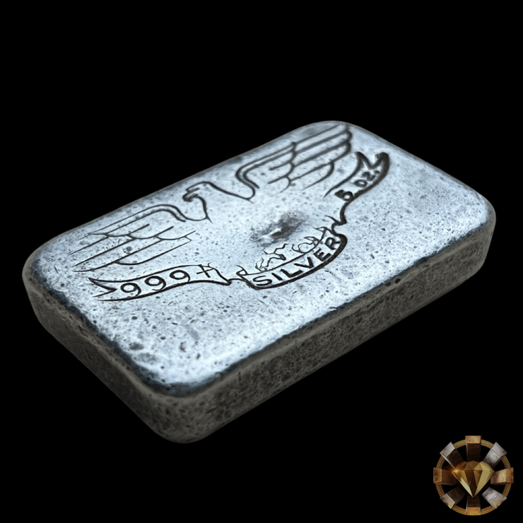 Fosters 5oz Vintage Poured Silver Bar