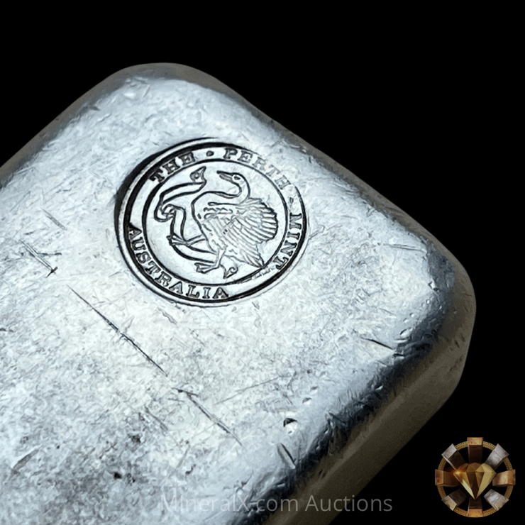 Perth Mint “Left Facing” Swan 10oz Poured Silver Bar