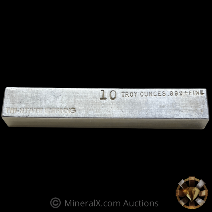 Tri State Refining 10oz Vintage Extruded Silver Bar