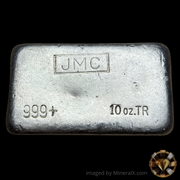 Johnson Matthey JMC 10ozTR Vintage Poured Silver Bar