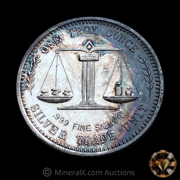 1oz Toner Vintage Silver Trade Unit Coin