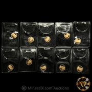 x10 1980 Proof Nicholas L. Deak “Denationalization of Sound Money” Gold Standard Corporation 1/20oz Fractional Vintage Gold Coins (1/2oz of pure gold)