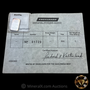 Engelhard 5g Dahlonega Mint Vintage Silver Bar w/ Original Assay Card